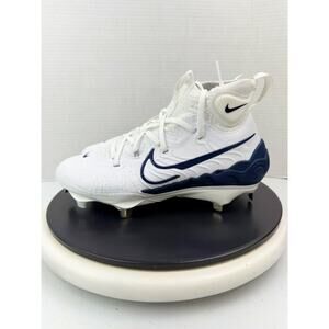 Nike Alpha Huarache NXT Womens 8.5 Metal Baseball Cleats White Blue DJ6517-103